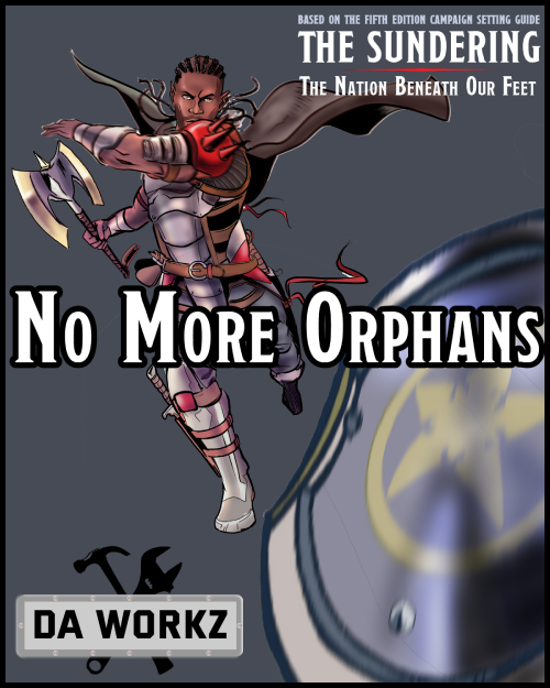 the cover to the fantasy  audio drama No More Orphans