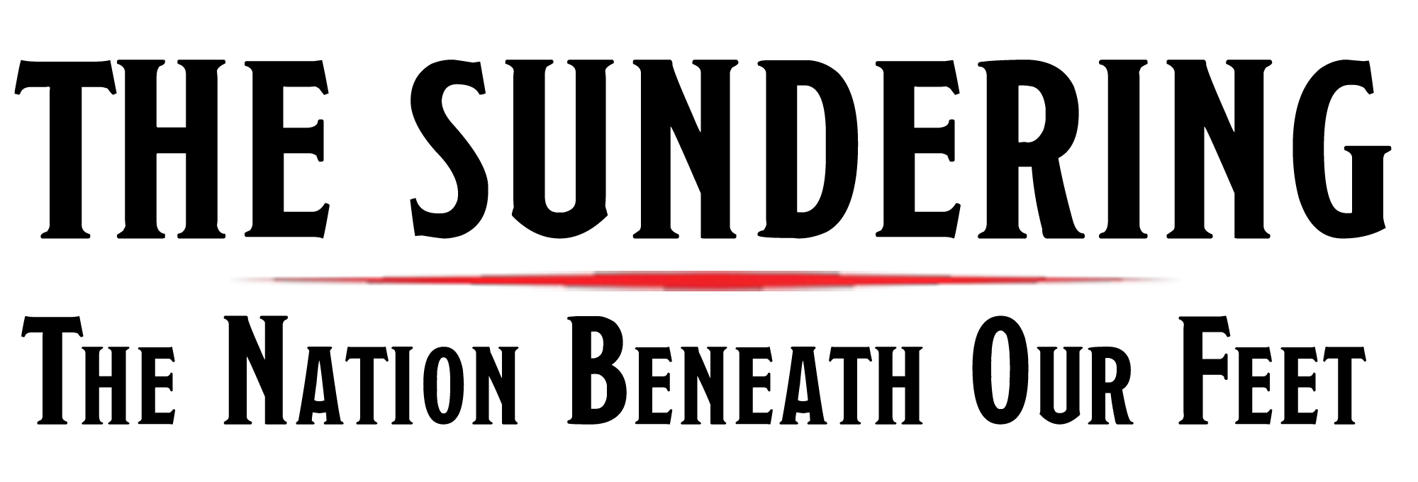 the logo of the sundering: the nation beneath our feet